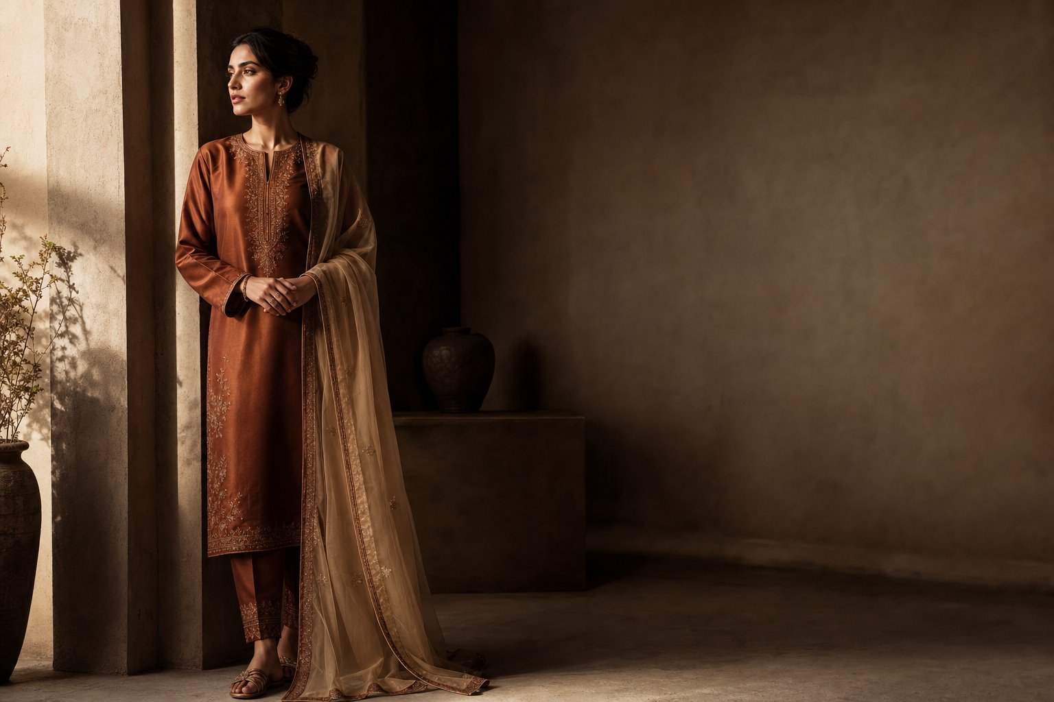 Zar Copper traditional outfit