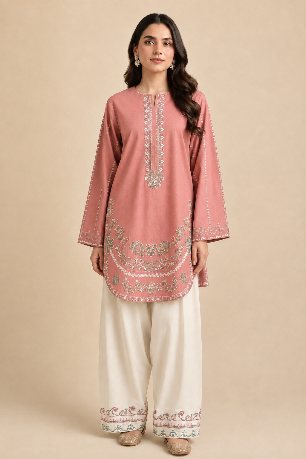 Peach Farshi set
