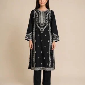 Black Embroidered 2-Piece Suit — view 1
